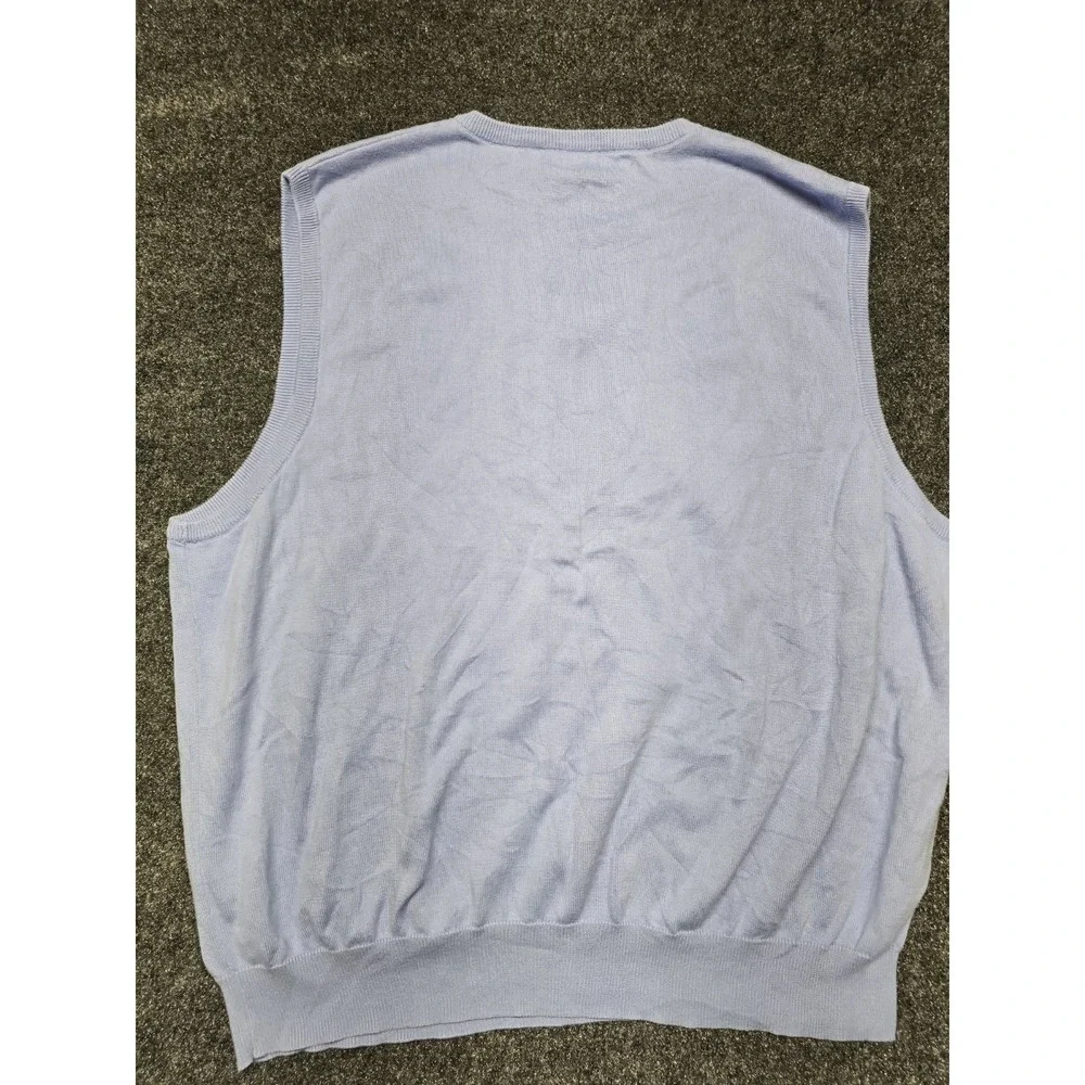 Polo Golf Ralph Lauren Men's 100% Cotton Blue Sweater Vest‎ Size XXL